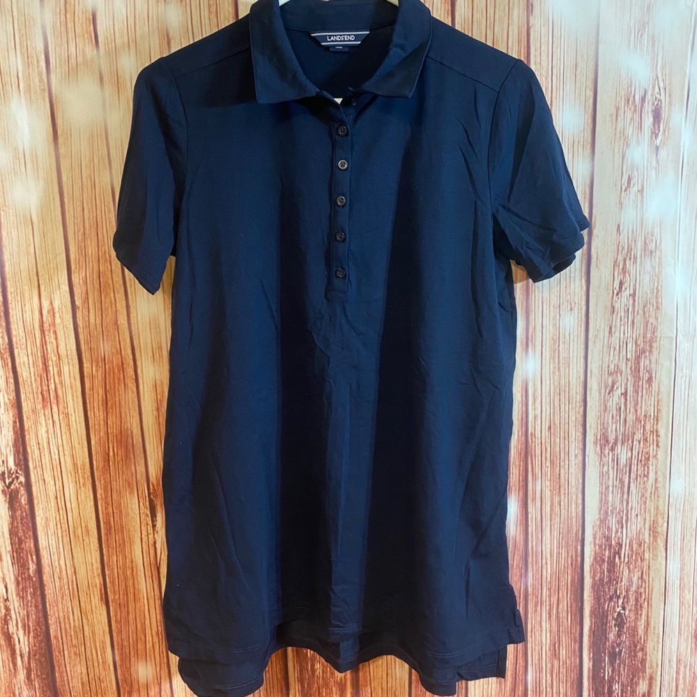 Lands End uniform Navy tunic dress Medium 10/12